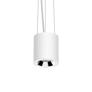 Светодиодный светильник VARTON DL-02 Tube подвесной 100х110 мм 12 Вт 3000 K 35°  RAL9010 белый матовый